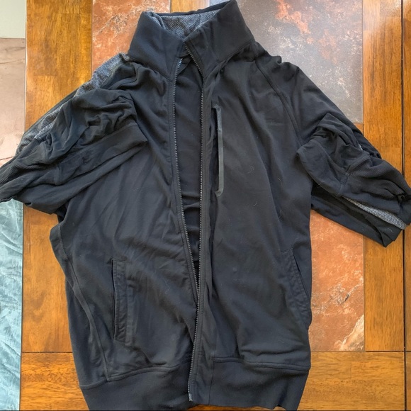 lululemon athletica Other - Lululemon Mens track jacket medium black with grey arm stripes